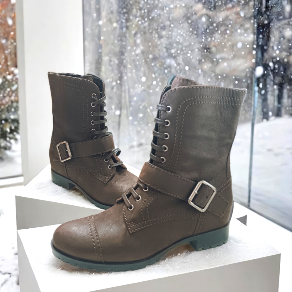 Miu Miu Brown Nubuck Lace Up Ankle Boots Sz 36 US 6 - Picture 3 of 14